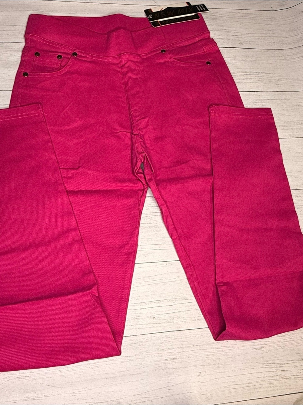 New Mix Pink Ponte Pants Comfort Control Pull On 1X, 8-10 NWT - Picture 3 of 8
